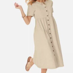 Blair Denim Button-Front Dress B17089 Petite Medium